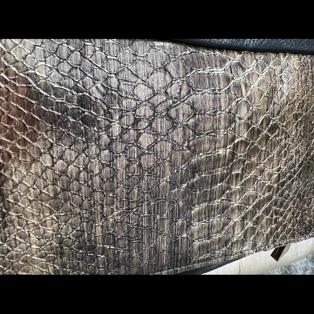 Christopher Kon Metallic Python Embossed Leather … - image 2